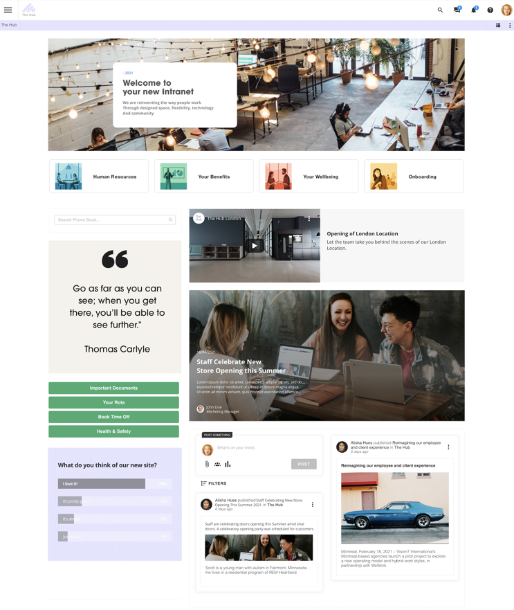 social timeline intranet