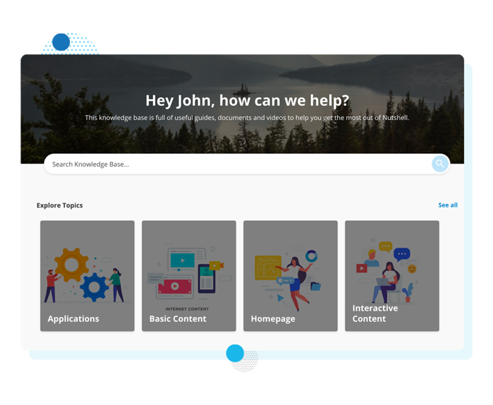 screen showing Oak Engage's knowledge base intranet being used to onboard an employee