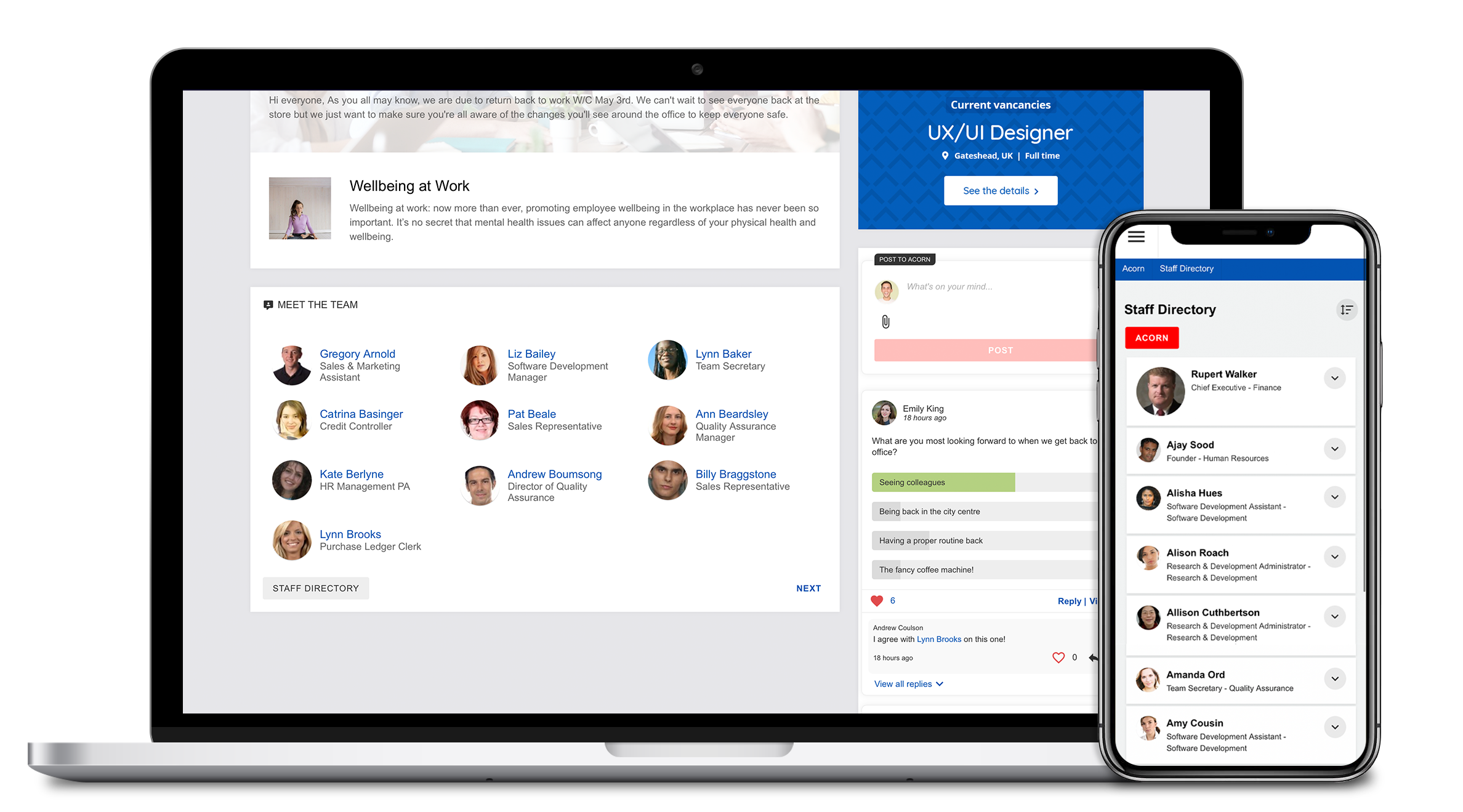 Oak Engage Employee Directory Feature