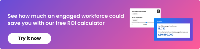 CTA to try out free employee engagement ROI calculator