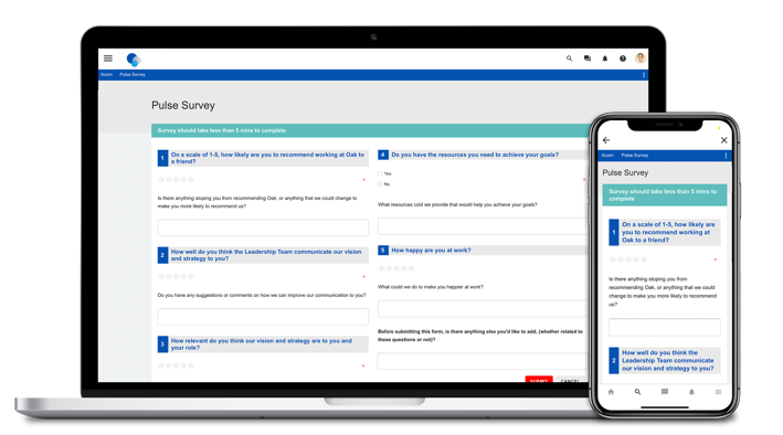 Pulse Surveys used to gain employee feedback